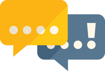 Chat problem solving icon flat vector. Business solution. Design idea isolated