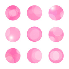 Instagram Story Highlights Covers  Circles, Bubble Gum Pink Spherees of Lens Flare and Feminine Sparkle, Social Media Buttons
