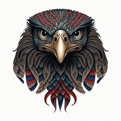 American traditional tattoo of an eagle. Tattoo ideas for men or women. Generative AI.
