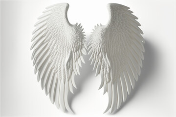 Wings of an angel. Symbol of Christianity, Catholicism, religion. Generative AI.