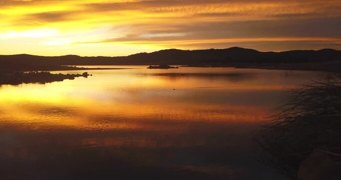 Lake Jindabyne aerial Drone Australia NSW Thredbo Perisher Jindabyne Stunning Epic incredible Sunrise Sunset  Colorful Still peaceful vibrant colors rocks lakeside