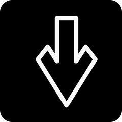 Solid Bold arrow down icon
