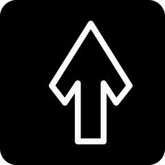 Solid Bold arrow up icon