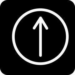 Solid up arrow circle icon