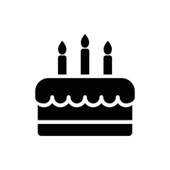 Birthday cake icon vector design template
