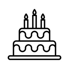 Birthday cake icon vector design template