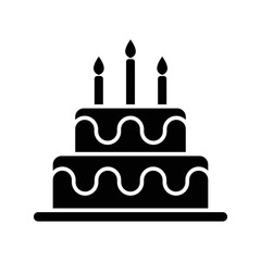 Birthday cake icon vector design template