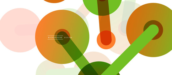 Abstract background. Round dots connected by lines. Trendy techno business template for wallpaper, banner, background or landing