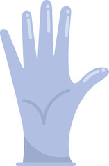 Glove icon flat vector. Medical hand. Surgical latex isolated