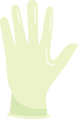 Medical glove icon flat vector. Hand latex. Doctor clean isolated