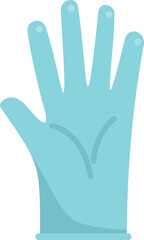 Surgery glove icon flat vector. Surgical latex. Plastic clean isolated