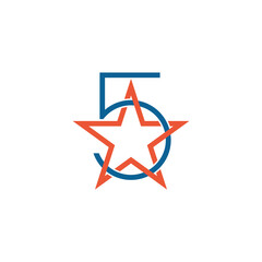 Five star logo design 5 star icon vector design
