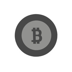 Bitcoin symbol in flat design