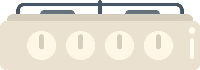 Interior stove icon flat vector. Food flame. Portable burner isolated