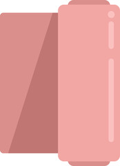 Rolled mat icon flat vector. Carpet gym. Roll pilates isolated