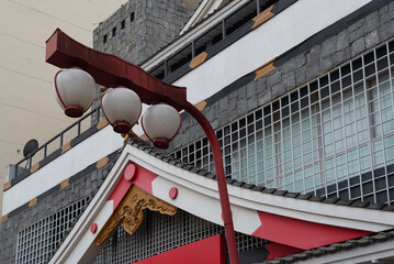 Sao Paulo - MAY 07, 2016 -  Bairro da Liberdade, famous district oriental located in the city of S&atilde;o Paulo Japanese and other Asian immigrants reside.