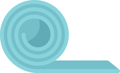 Fabric mat icon flat vector. Yoga roll. Pilates gym isolated