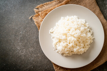 cooked rice on plate