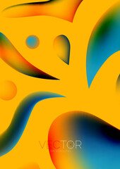 Obraz premium Fluid shapes vertical wallpaper background. Vector illustration for banner background or landing page