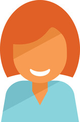 Smiling character icon flat vector. Happy person. Smile friend isolated