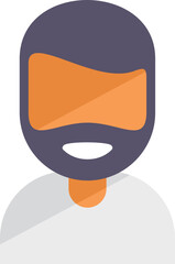 Smiling adult icon flat vector. Happy person. Team smile isolated