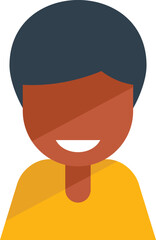 School smiling icon flat vector. Person character. Smile team isolated