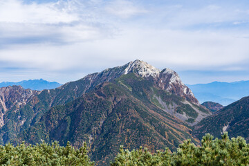 Obraz premium 登山中の甲斐駒ヶ岳