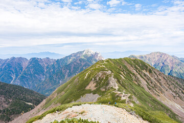 登山中の甲斐駒ヶ岳