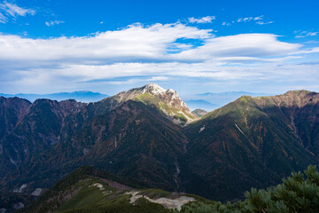 登山中の甲斐駒ヶ岳