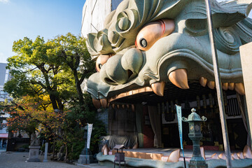 難波八阪神社の獅子舞台