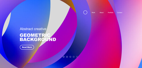 Round shapes, circles and rings composition. Business or technology design for wallpaper, banner, background, landing page, wall art, invitation, prints