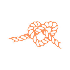 vector illustration of a heart shaped rope