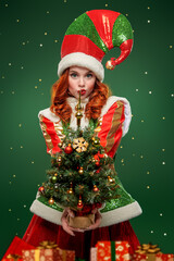 Christmas elf girl