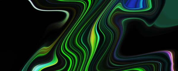 Multicolored waves, fluid lines, shapes, abstract background