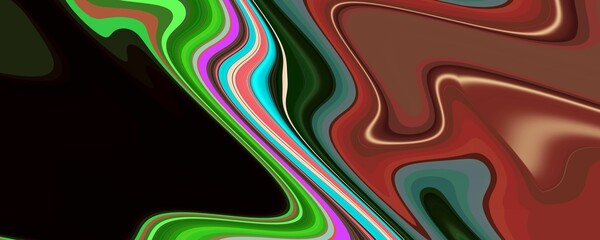 Multicolored waves, fluid lines, shapes, abstract background