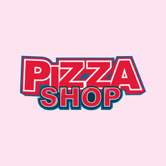 pizza shop, food logo, letter, emblem and business logo design.