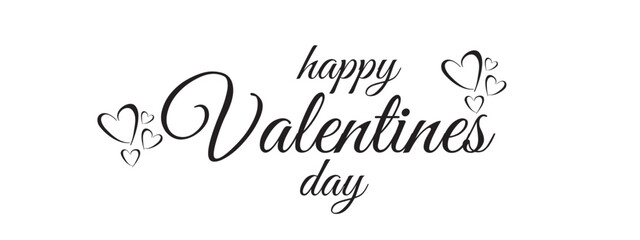 Valentines day background with heart pattern and typography of happy valentines day text .Vector Illustration	