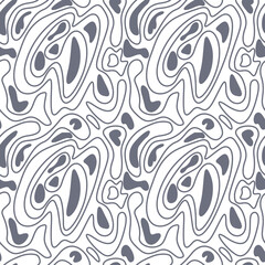 Vector printable seamless pattern with abstract minimal free-form strokes and shapes and lines. Boho hand-drawn style pattern, black and white color.