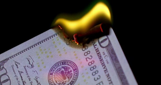 Burning US Currency