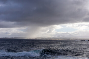 A view on the stormy ocean