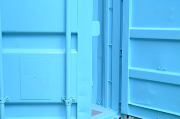 blue container metal door textured background for interior design