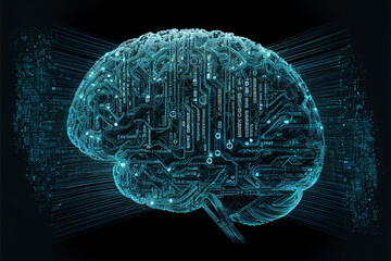 illustration of digital brain