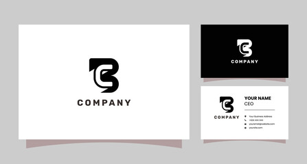 Logo combination letter B and C with business card