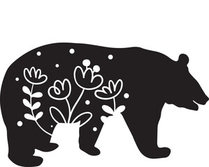 Animals Svg , Forest Animals Silhouettes, Deer vector, Bear Svg, Customized name svg, monogram svg, Elephant Vector, Giraffe svg