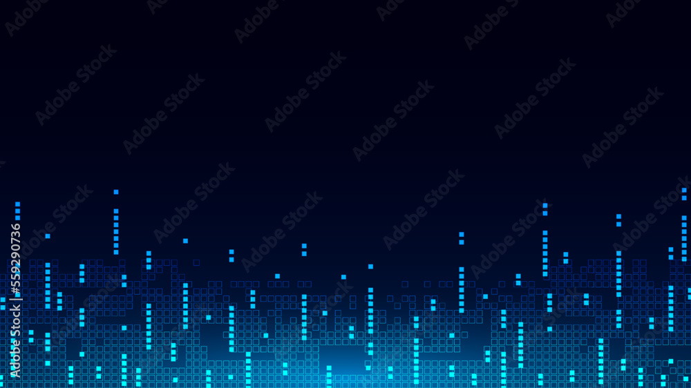 Wall mural technology background with hi-tech digital data