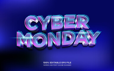 Cyber Monday editable text style effect	