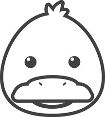 duckling illustration in minimal style
