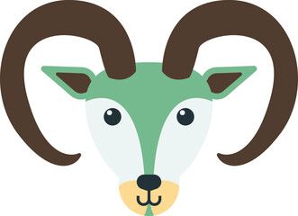 goat illustration in minimal style