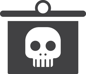 skull with x ray illustration in minimal style