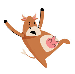 brown cow cartoon character